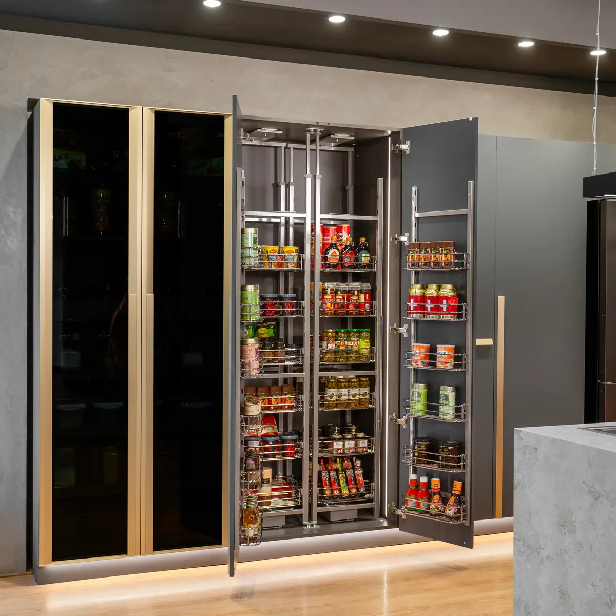 Häfele full-height pantry pull-out system