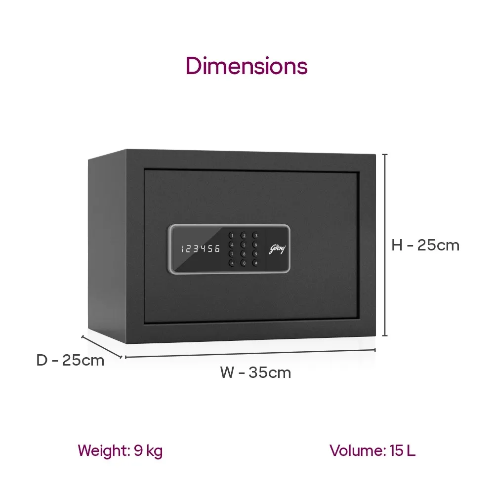 Godrej NX Pro Digital 15L Home Locker (Ebony / Ivory) photo 2