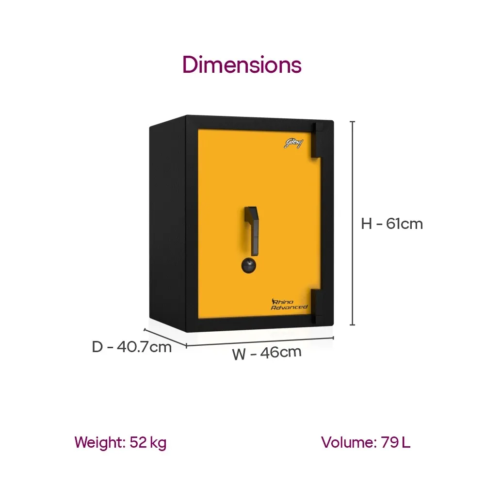 Godrej Rhino Advanced 79L Home Locker (Key Lock / Digital) photo 4