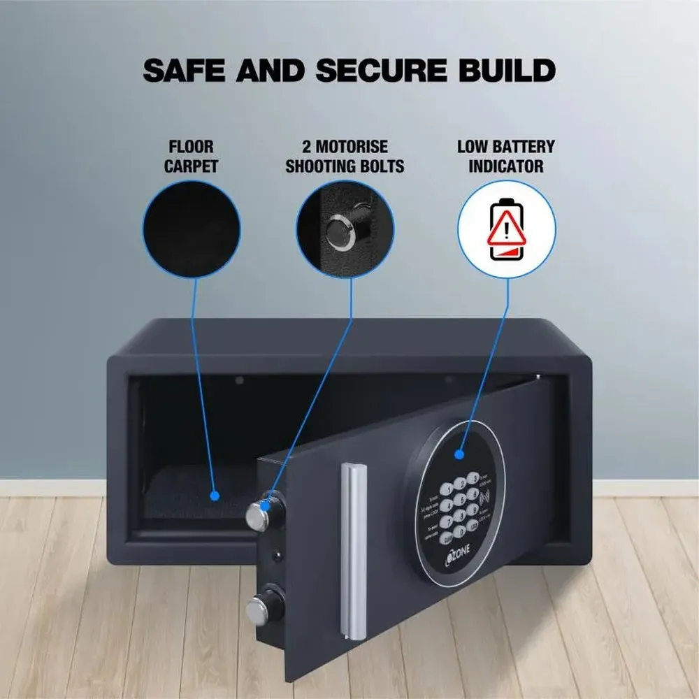 Ozone Jade Black Hotel Digital Safe 9.8-26 Litres photo 4