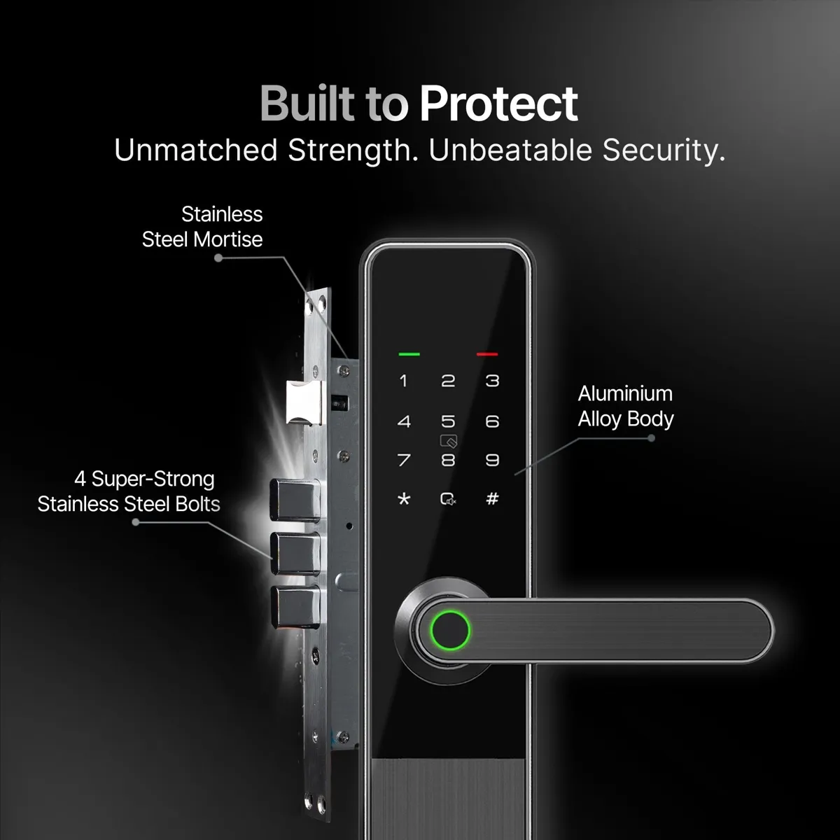 Qubo Optima Smart Door Lock (Black) photo 4