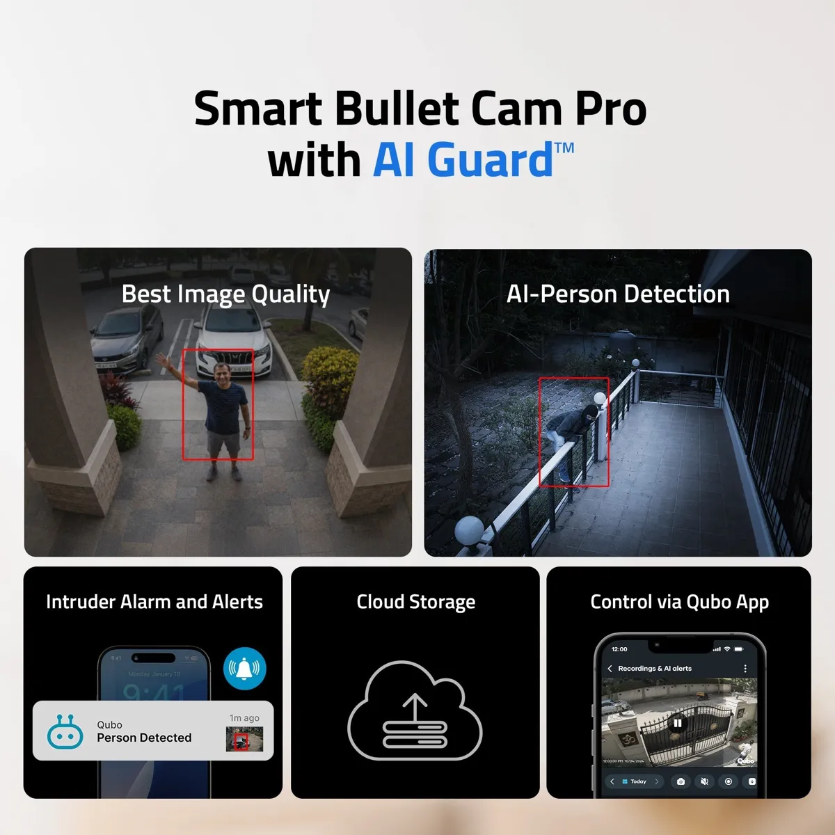 Qubo Smart Bullet Cam Prime 5MP Q5-BU Outdoor photo 2