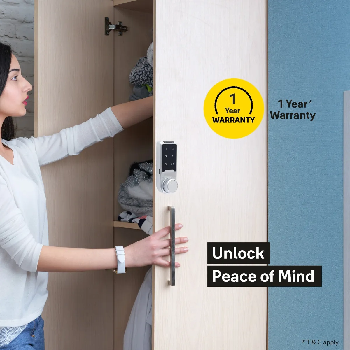 Yale Mesh Pin Digital Lock for Wardrobes and Cabinets photo 3