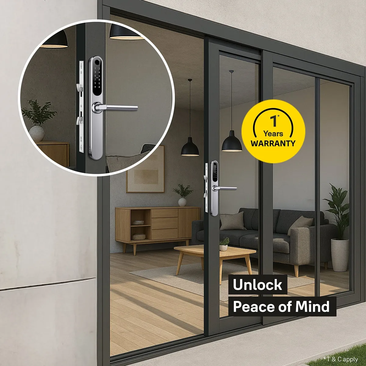 Yale YDAL Digital Lock for Sliding Aluminium Profile Doors photo 6