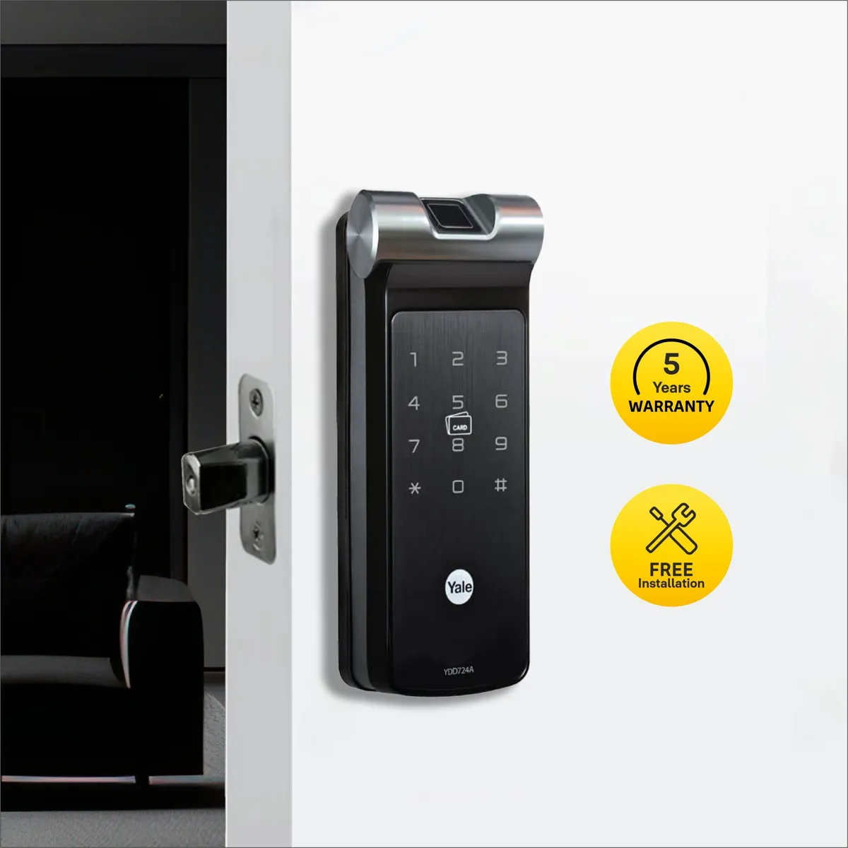 Yale YDD724A Biometric Deadbolt Rim Smart Lock photo 2